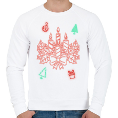 PRINTFASHION Adventi koszorú - Férfi pulóver - Fehér