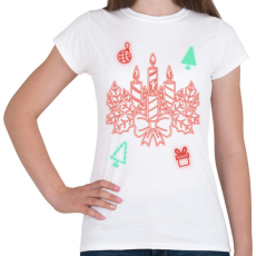 PRINTFASHION Adventi koszorú - Női póló - Fehér