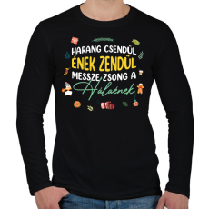 PRINTFASHION Ady Endre - Karácsony - Férfi hosszú ujjú póló - Fekete