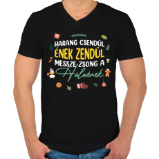 PRINTFASHION Ady Endre - Karácsony - Férfi V-nyakú póló - Fekete