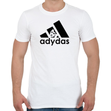 PRINTFASHION Adydas - Márka paródia - Férfi póló - Fehér férfi póló