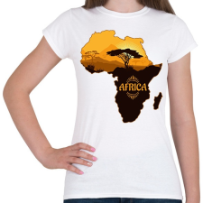PRINTFASHION Afrika Térkép - Női póló - Fehér női póló