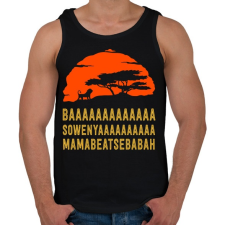 PRINTFASHION Afrikai Oroszlán - Férfi atléta - Fekete atléta, trikó