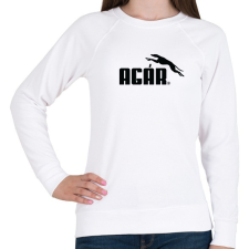 PRINTFASHION Agár / greyhound logó (fekete) - Női pulóver - Fehér női pulóver, kardigán