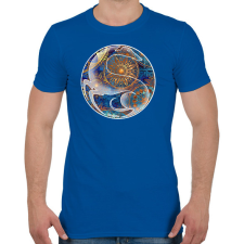 PRINTFASHION Agár kör motívumban - Férfi póló - Királykék férfi póló