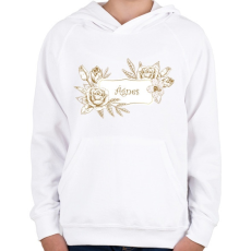 PRINTFASHION Ágnes - Gyerek kapucnis pulóver - Fehér