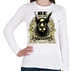 PRINTFASHION Agresszív - Női hosszú ujjú póló - Fehér