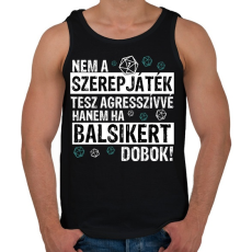 PRINTFASHION Agresszív szerepjátékos - Férfi atléta - Fekete
