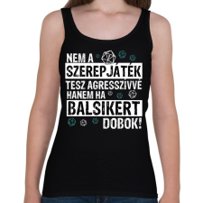 PRINTFASHION Agresszív szerepjátékos - Női atléta - Fekete női trikó