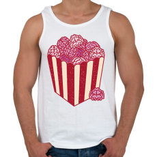 PRINTFASHION Agy popcorn - Férfi atléta - Fehér