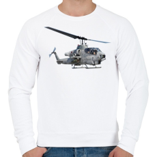 PRINTFASHION AH-1 Cobra - Férfi pulóver - Fehér