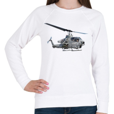 PRINTFASHION AH-1 Cobra - Női pulóver - Fehér női pulóver, kardigán
