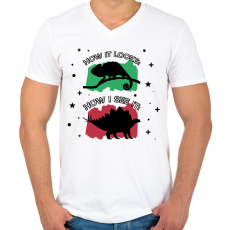 PRINTFASHION Ahogy én látom - Férfi V-nyakú póló - Fehér