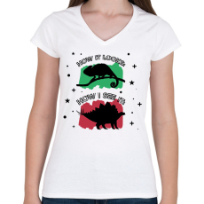 PRINTFASHION Ahogy én látom - Női V-nyakú póló - Fehér