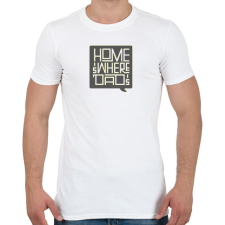 PRINTFASHION Ahol apa van ott az otthon - Férfi póló - Fehér férfi póló