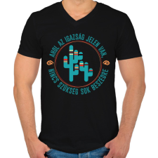 PRINTFASHION Ahol az igazság - Arapahó indián - Férfi V-nyakú póló - Fekete férfi póló