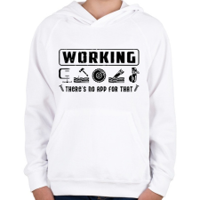 PRINTFASHION Ahol nem elég egy applikáció - Gyerek kapucnis pulóver - Fehér gyerek pulóver, kardigán