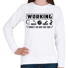 PRINTFASHION Ahol nem elég egy applikáció - Női pulóver - Fehér női pulóver, kardigán