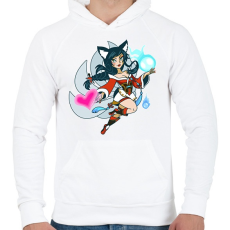 PRINTFASHION Ahri - Férfi kapucnis pulóver - Fehér