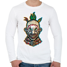 PRINTFASHION AHS - Clown - Férfi hosszú ujjú póló - Fehér férfi póló