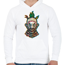 PRINTFASHION AHS - Clown - Férfi kapucnis pulóver - Fehér férfi pulóver, kardigán