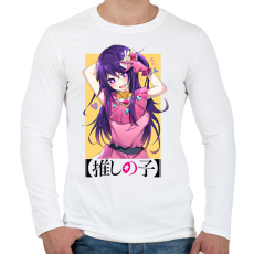 PRINTFASHION Ai Hoshino - Férfi hosszú ujjú póló - Fehér