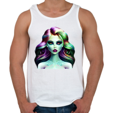 PRINTFASHION AI_Üveg_Android_Lány_1 - Férfi atléta - Fehér atléta, trikó