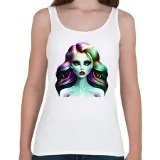 PRINTFASHION AI_Üveg_Android_Lány_1 - Női atléta - Fehér női trikó