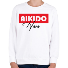 PRINTFASHION Aikido hero - Gyerek pulóver - Fehér