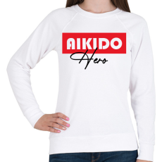 PRINTFASHION Aikido hero - Női pulóver - Fehér