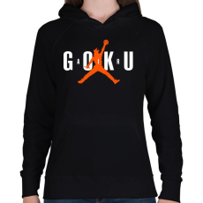 PRINTFASHION AIR GOKU - Női kapucnis pulóver - Fekete