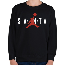 PRINTFASHION Air Santa - Gyerek pulóver - Fekete