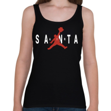 PRINTFASHION Air Santa - Női atléta - Fekete női trikó