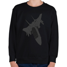 PRINTFASHION Aircraft - Gyerek pulóver - Fekete gyerek pulóver, kardigán