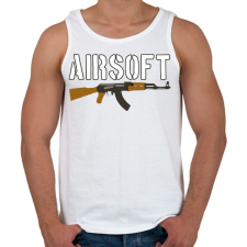 PRINTFASHION Airsoft AK-47 - Férfi atléta - Fehér atléta, trikó