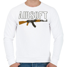 PRINTFASHION Airsoft AK-47 - Férfi pulóver - Fehér