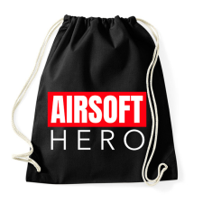 PRINTFASHION AIRSOFT HERO - Sportzsák, Tornazsák - Fekete tornazsák