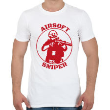 PRINTFASHION Airsoft sniper - Férfi póló - Fehér férfi póló