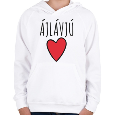PRINTFASHION Ájlávjú - Gyerek kapucnis pulóver - Fehér