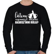 PRINTFASHION Akarsz inni róla? - Férfi pulóver - Fekete férfi pulóver, kardigán