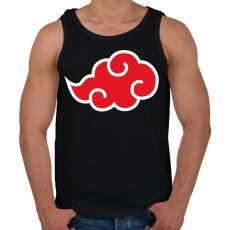 PRINTFASHION Akatsuki vörös felhő - Férfi atléta - Fekete