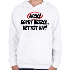 PRINTFASHION Akció! - Gyerek kapucnis pulóver - Fehér gyerek pulóver, kardigán