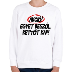 PRINTFASHION Akció! - Gyerek pulóver - Fehér