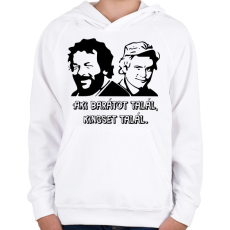 PRINTFASHION Aki barátot talál, kincset talál. - Gyerek kapucnis pulóver - Fehér