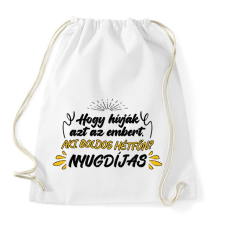 PRINTFASHION Aki boldog hétfőn - Sportzsák, Tornazsák - Fehér tornazsák