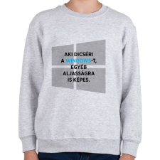 PRINTFASHION Aki dicséri a Windows-t - Gyerek pulóver - Sport szürke gyerek pulóver, kardigán