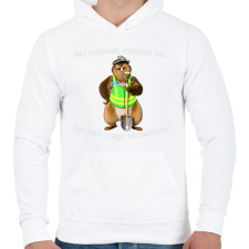 PRINTFASHION aki másnak vermet ás... - Férfi kapucnis pulóver - Fehér férfi pulóver, kardigán