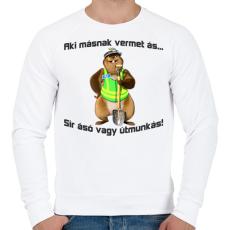 PRINTFASHION aki másnak vermet ás... - Férfi pulóver - Fehér