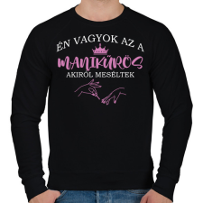 PRINTFASHION Akiről meséltek - Manikűrös - Férfi pulóver - Fekete férfi pulóver, kardigán