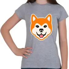 PRINTFASHION Akita - Női póló - Sport szürke női póló